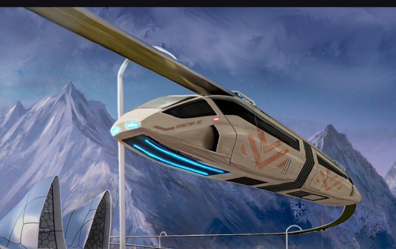mag lev train concept by Dan Parsons
